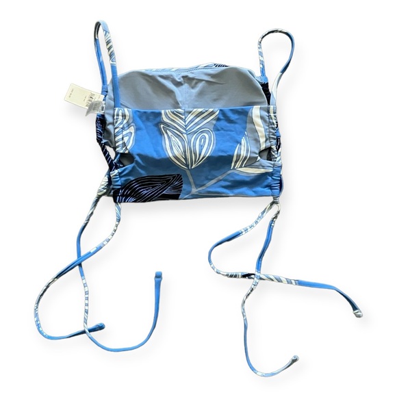 Aerie Womens blue feather patterned bandeau bikini top - Picture 4 of 6